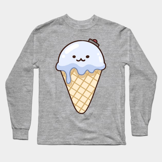 BTS army bomb ice cream face Long Sleeve T-Shirt by Oricca